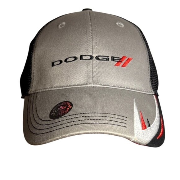 Dodge II Gray Mesh Snapback Hat With Embroidered Logo Mesh Choko NWT READ - Picture 1 of 10